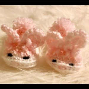 Handmade Crocheted Newborn Bunny 🐰 Slippers